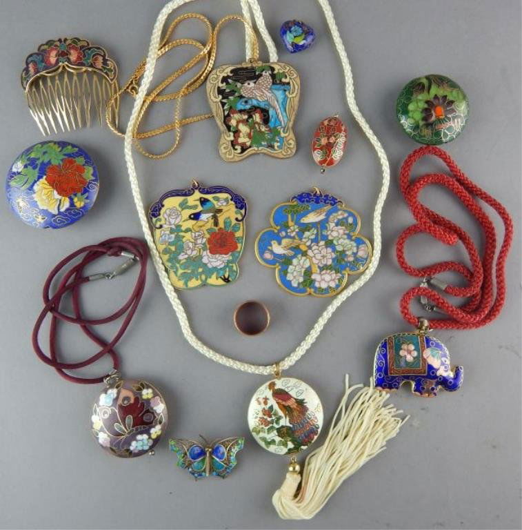 Chinese Cloisonne Jewelry Group (1 of 6)
