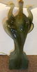 Pair of Daum crystal double heron lamps - 5