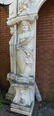 Carved sandstone arch with Atlas & caryatids - 4