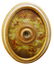Oval gilt ceiling medallion with cherubs
