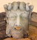 Antique cut stone Romanesque wall niche - 6