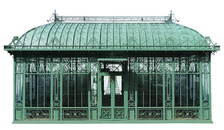 Galvanized wrought iron solarium