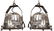 Pair of Industrial nickel over bronze lights - 2