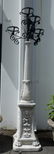 Pair of Italian cast stone 4-arm streetlight