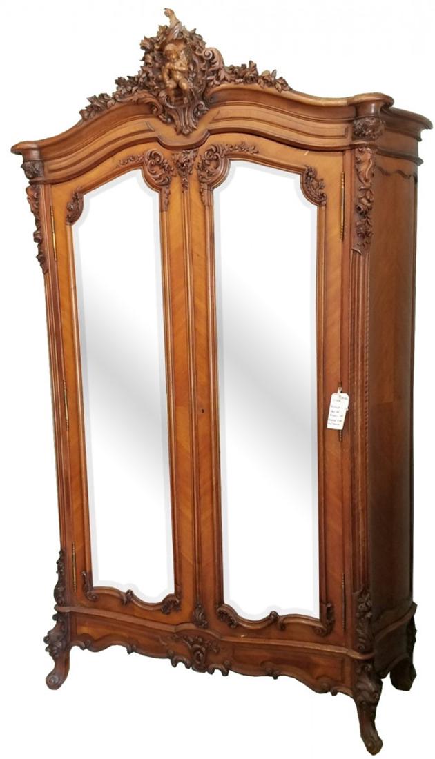 French Louis XV 2 door armoire in walnut (1 of 1)