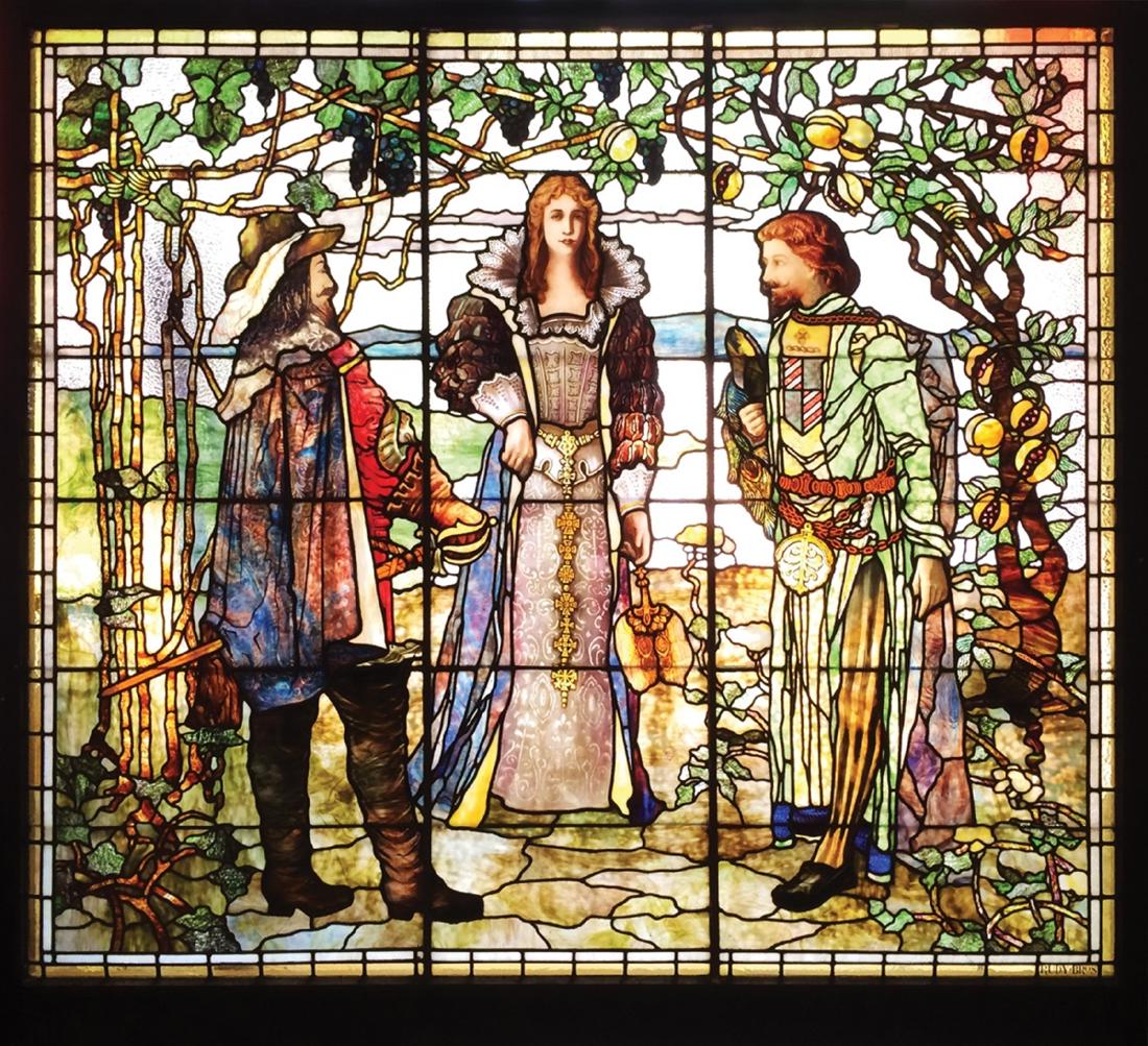 American stained glass Rudy Bros landing window (1 of 8)