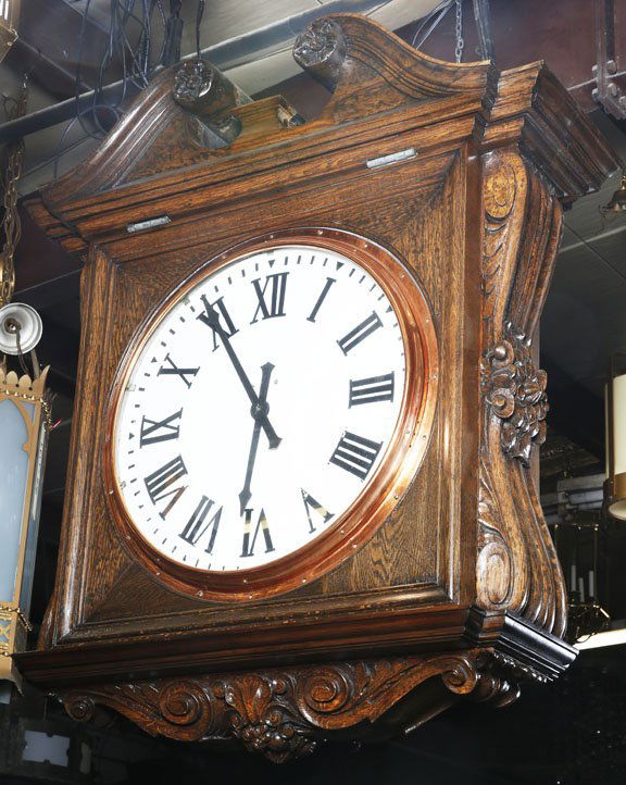Antique Double Sided Train Clock