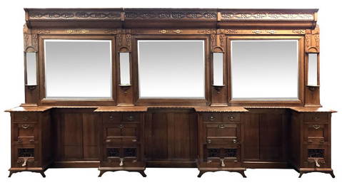 Beautiful Barber Shop Back Bar