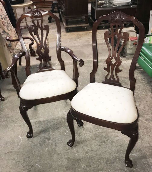 Set of 7 Queen Anne Dining Chairs (1 of 5)