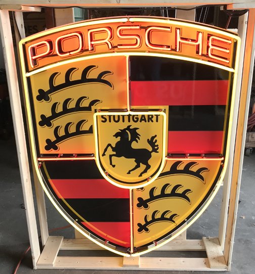 Porsche Canned Back Dealership Neon (1 of 2)