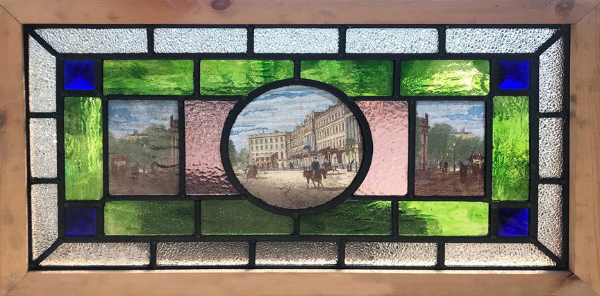 Stained, Leaded, and Painted Glass Cottage Window 1 (1 of 5)