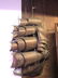 Vintage copper sailing ship wall decor