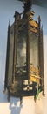 Bronze and etched glass gothic chandelier - 2