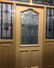 English stained glass entryway including door - 2