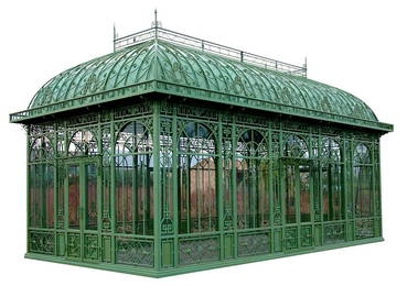 Galvanized powder coated steel solarium with tempered
