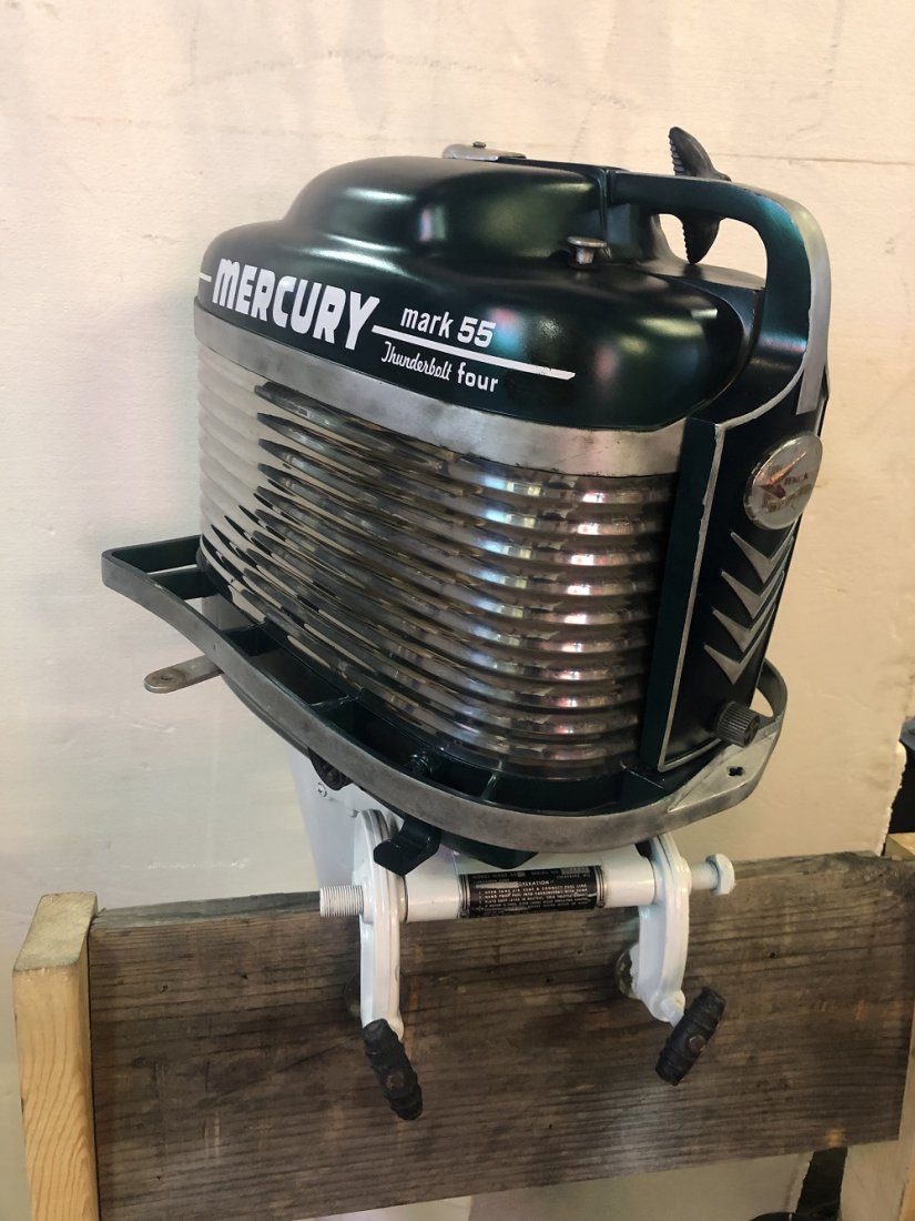 Vintage Mercury Kiekhaefer Racing Engines: Vintage Mercury Kiekhaefer Racing Engine with the control. One of a collection of 5