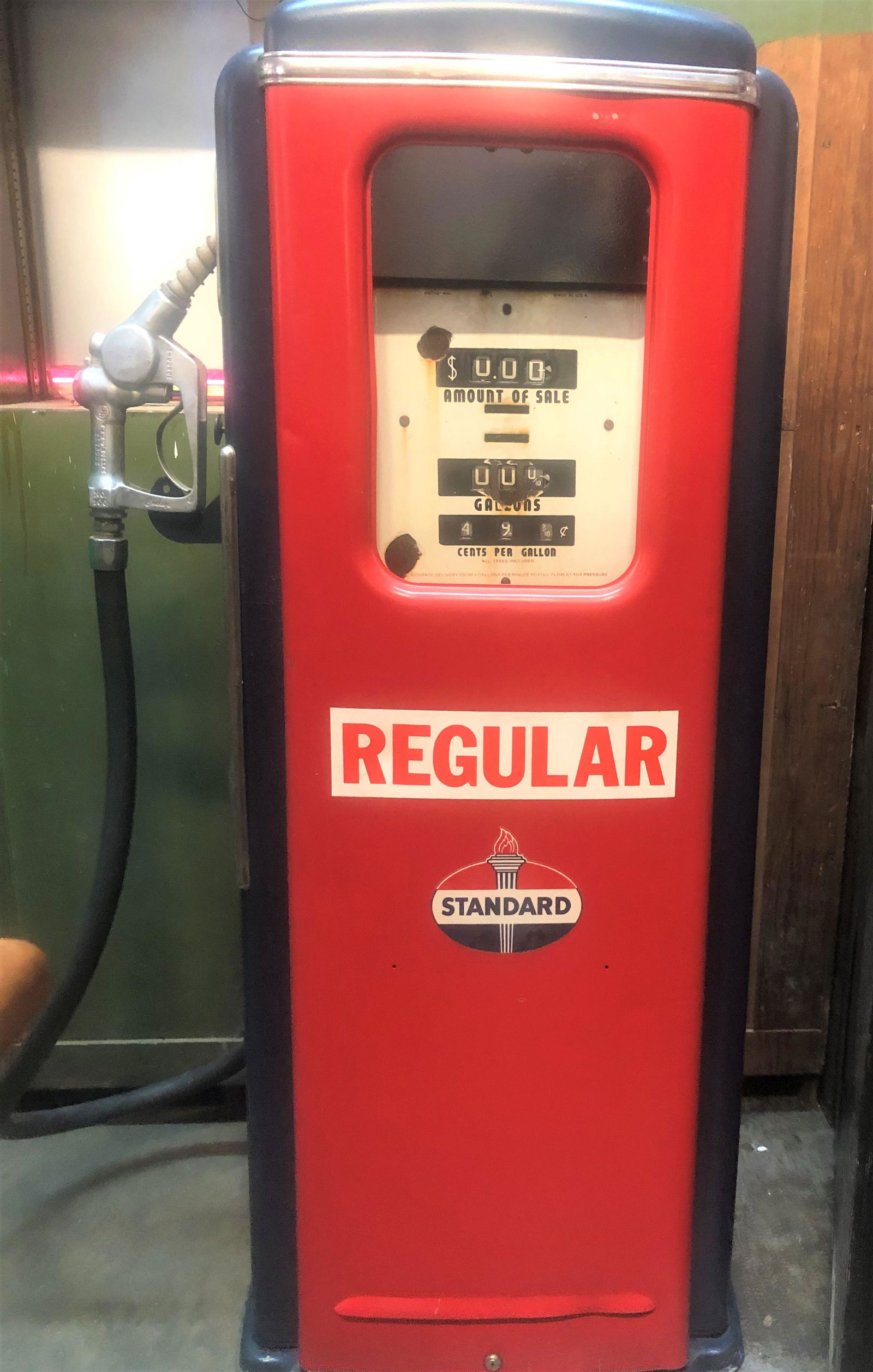 Mid Century Square Gas Pump-Standard Oil (1 of 5)