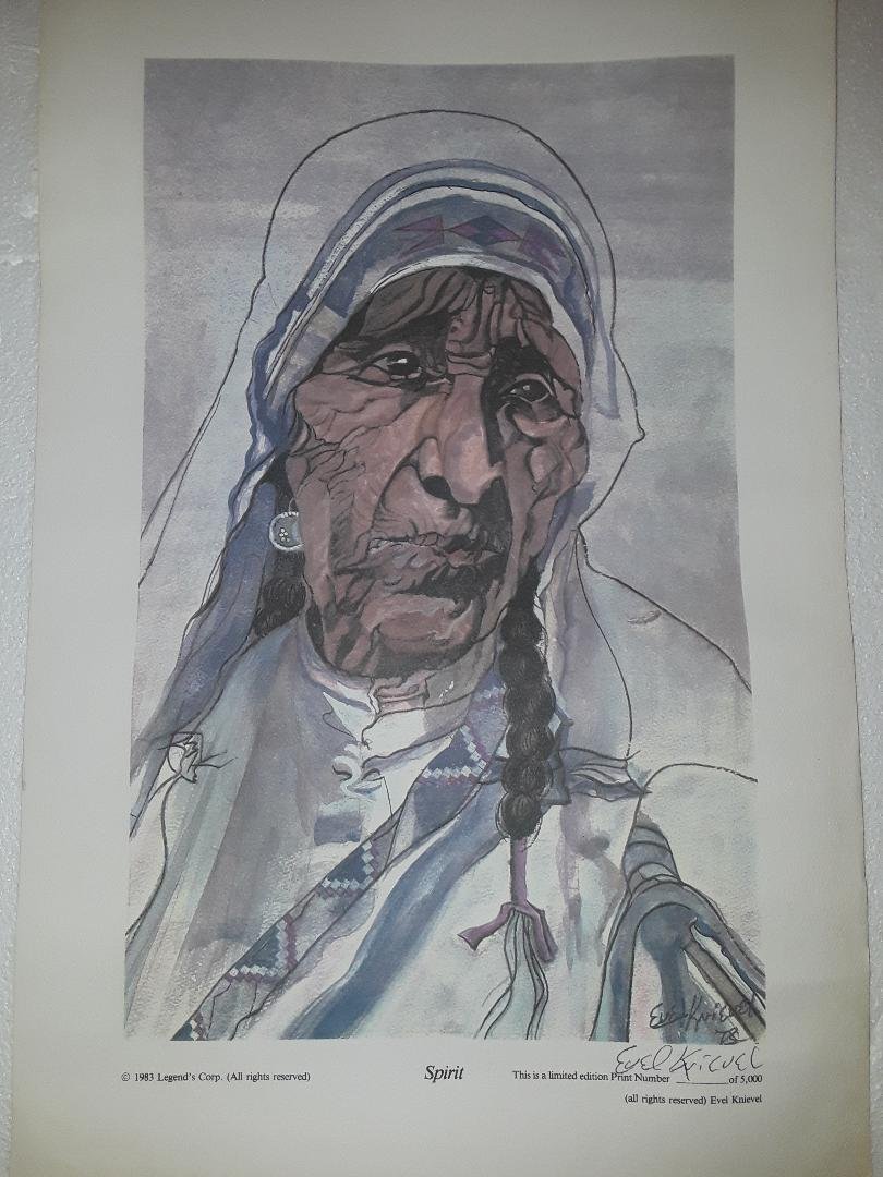 Evil Knievel artist's proof of Mother Teresa (1 of 3)