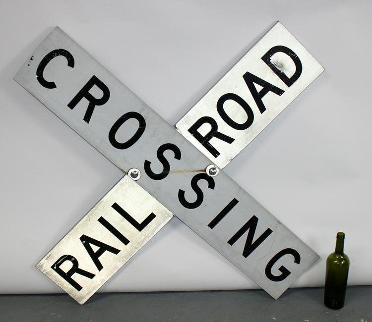 Vintage American Railroad Crossing Sign (1 of 6)