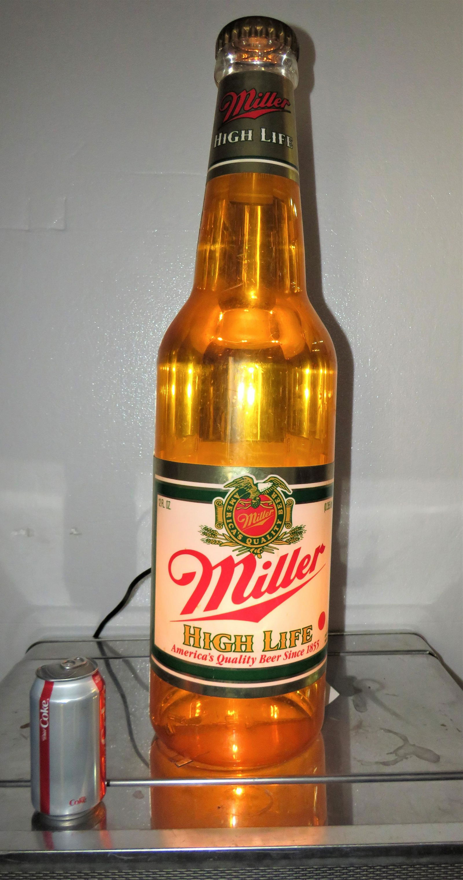 Lighted Miller High Life Beer Bottle Ad (1 of 5)