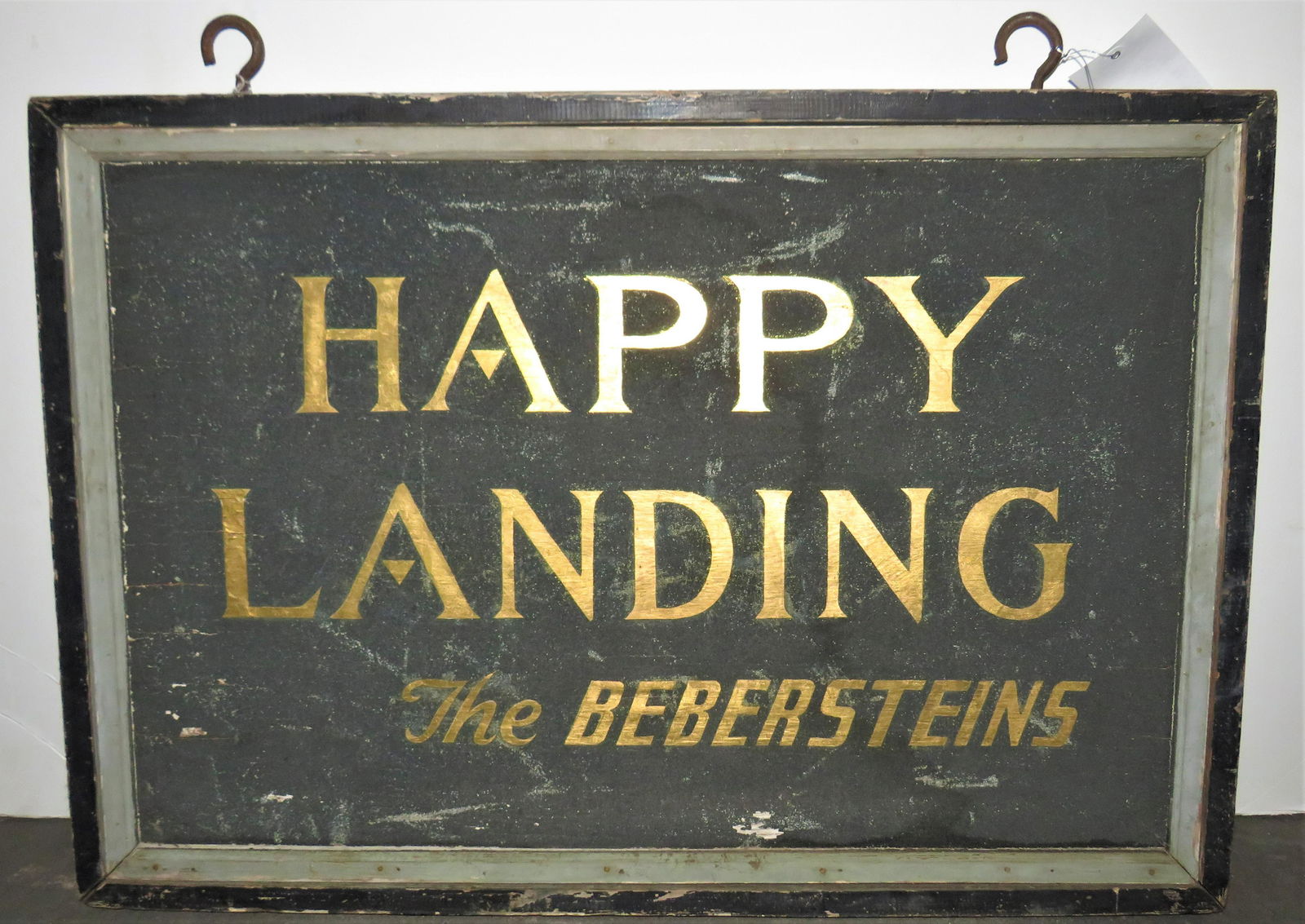 Double Sided Wooden Boating Sign "Happy Landing" (1 of 3)