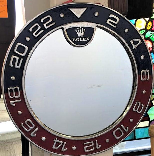 Round Advertising Mirror in Polished Aluminum (1 of 2)