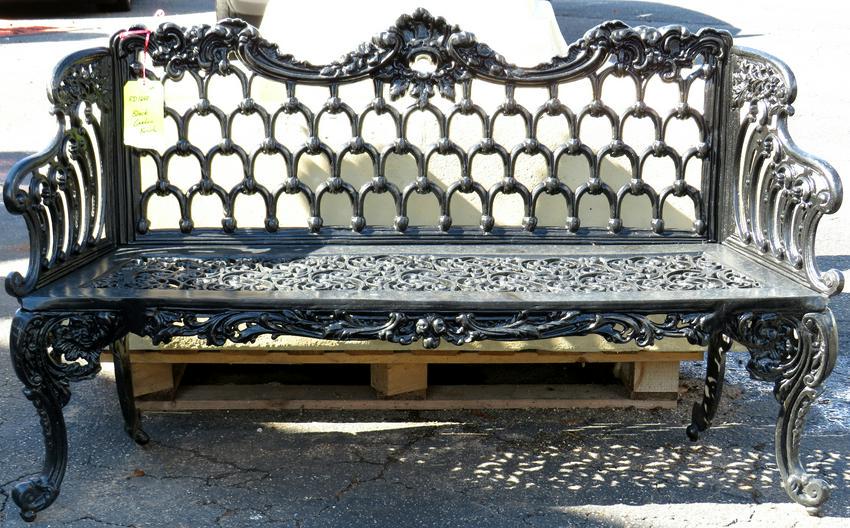 Three Seat Garden Bench White House Model (1 of 5)