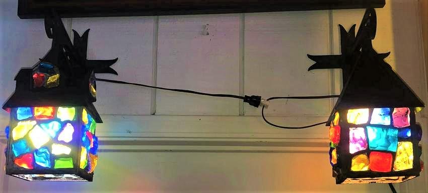 Gothic Style Sconces with Chunk Jewels (1 of 3)