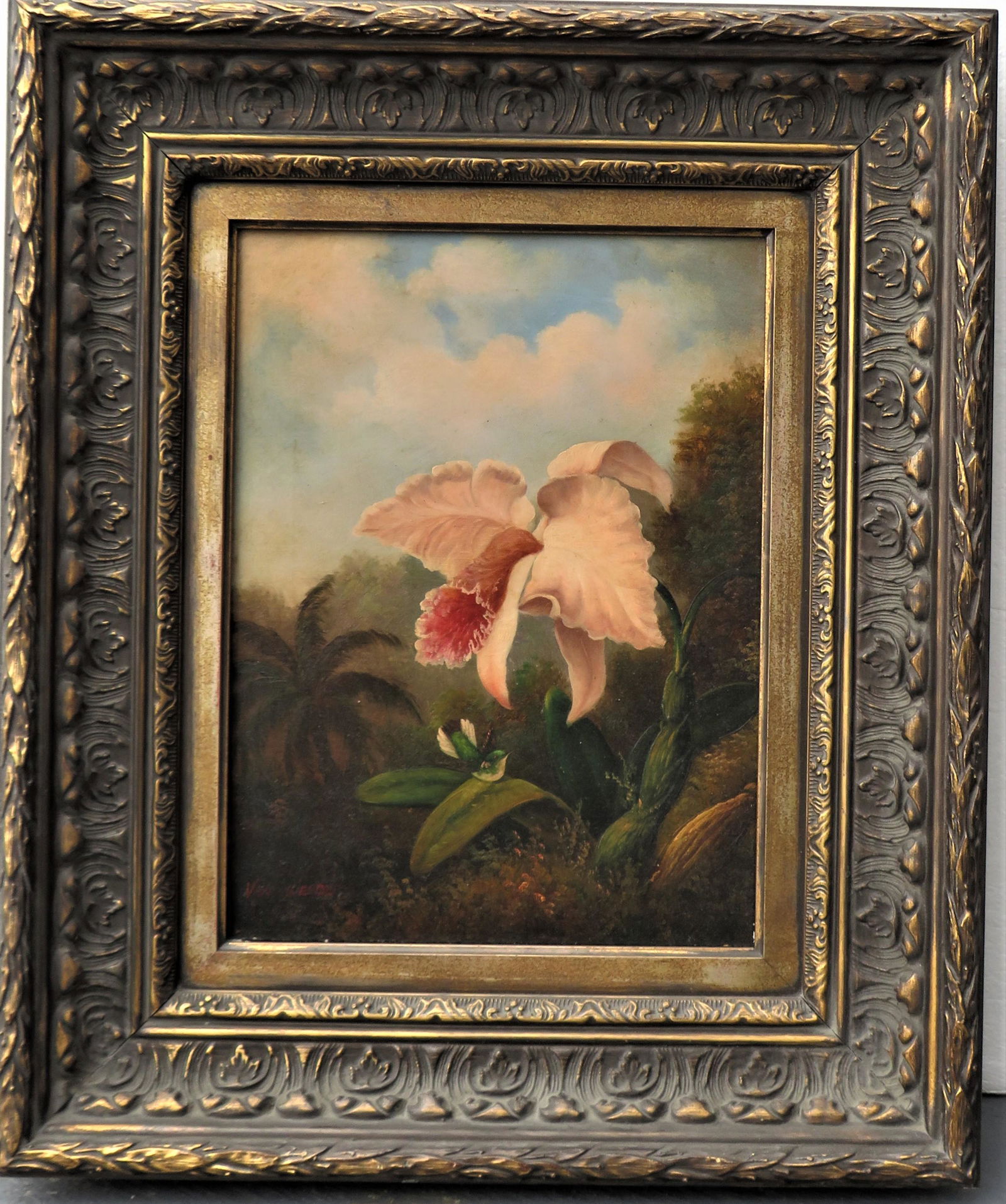 Oil on Canvas Still Life of Flower signed Van Webber (1 of 4)