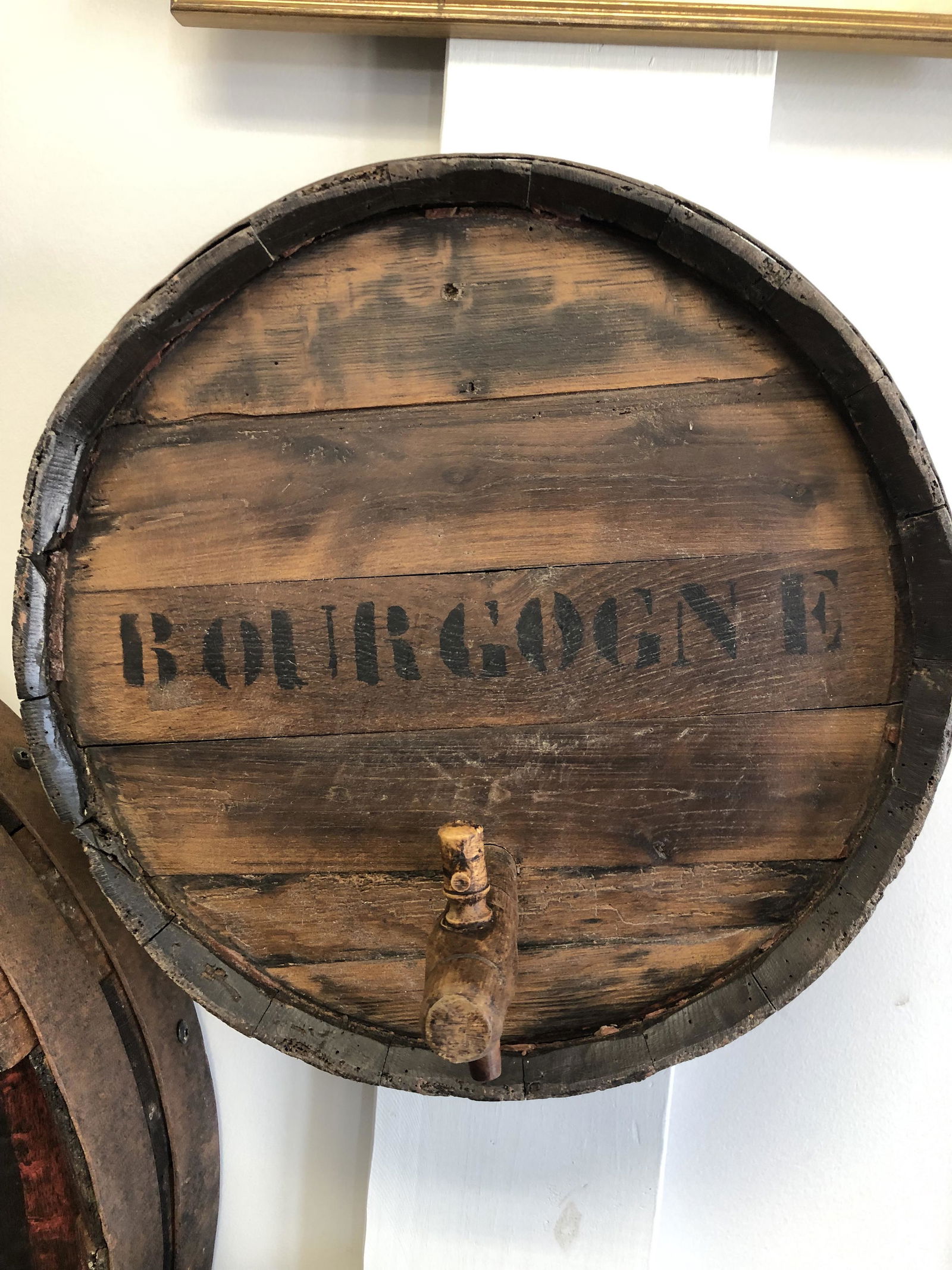 Vintage French Wall Mount Wine Keg Facade with Spigot (0136) on Mar 05