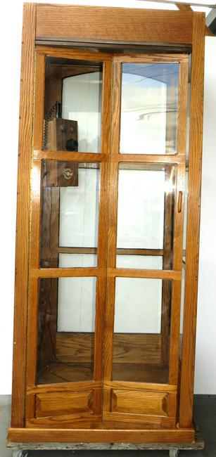 Oak Phonebooth With 6 Pane Door (1 of 2)