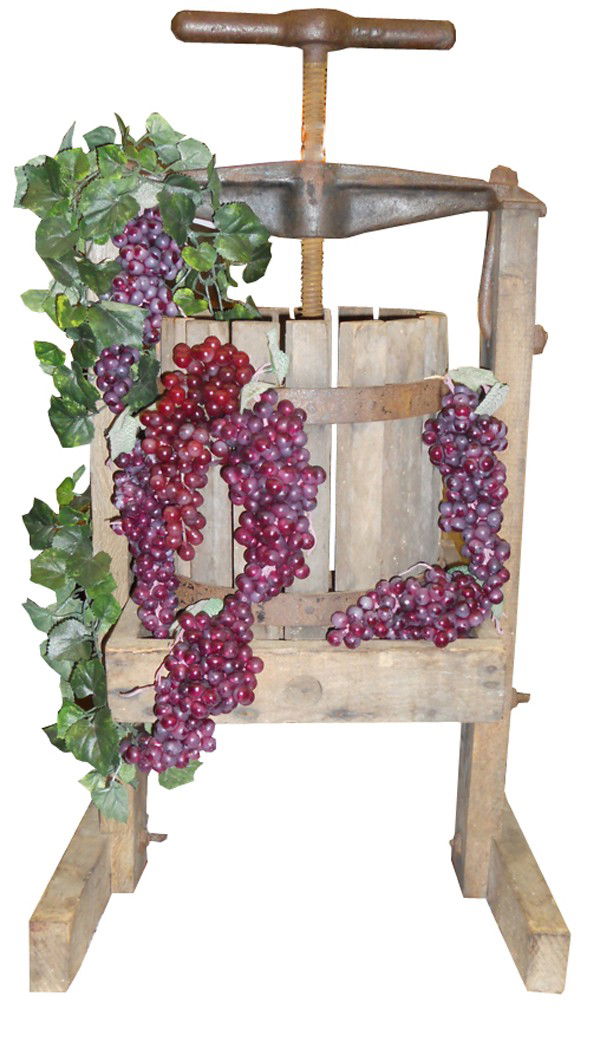 Antique wine press by Oasis Special 30"h x 16: - Antique wine press by Oasis Special 30"h x 16"w x 15"d