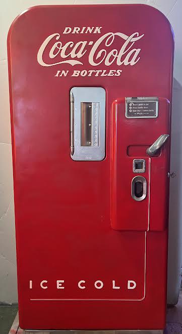 Original American Vendo Coke Machine Model V-39 in original condition. 59"H x 27"W x 21"D: Original American Vendo Coke Machine Model V-39 in original condition. 59"H x 27"W x 21"D