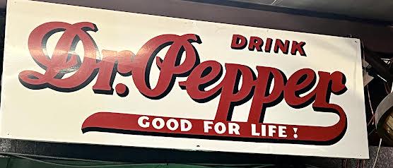 Large Vintage Metal Dr Pepper Sign (1 of 2)