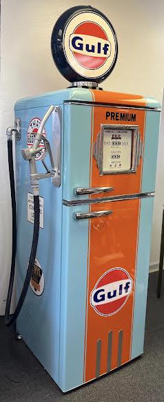 Modern Refrigerator fitted as a Vintage Gulf Gas Pump (1 of 7)