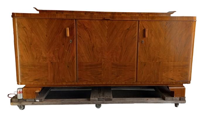 Art Deco Sideboard in Walnut. 42"H x 83"W x 26"D: Art Deco Sideboard in Walnut. 42"H x 83"W x 26"D