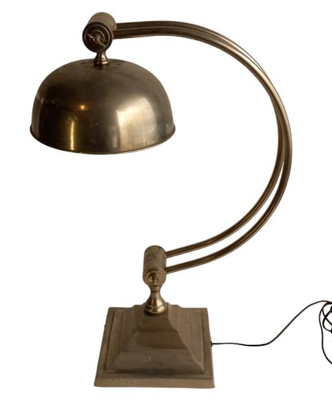 Art Deco desk lamp in brass. 29"h x 19"W x 11" Diameter: Art Deco desk lamp in brass. 29"h x 19"W x 11" Diameter