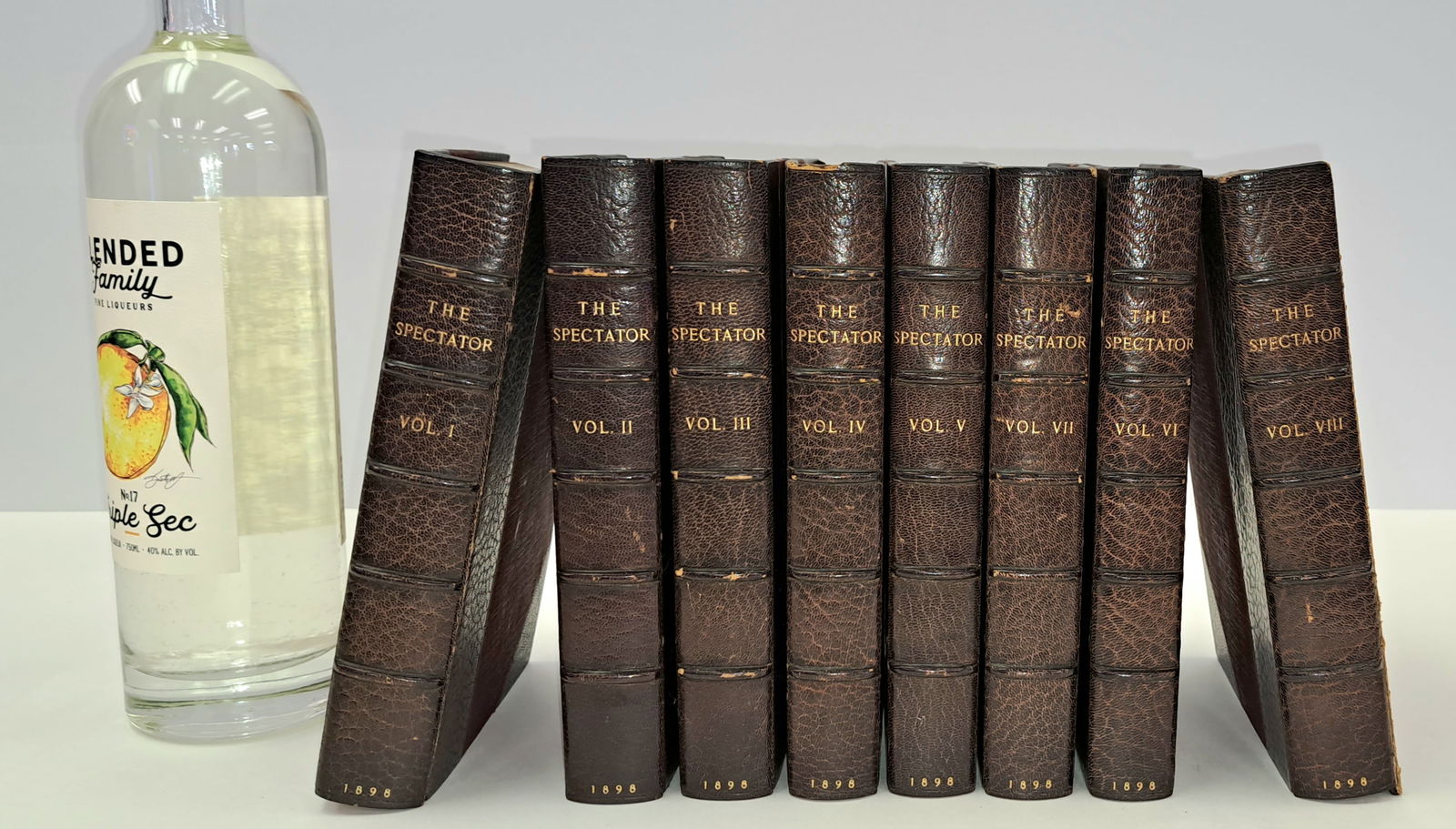 Set of 8 Leatherbound English Books (1 of 2)