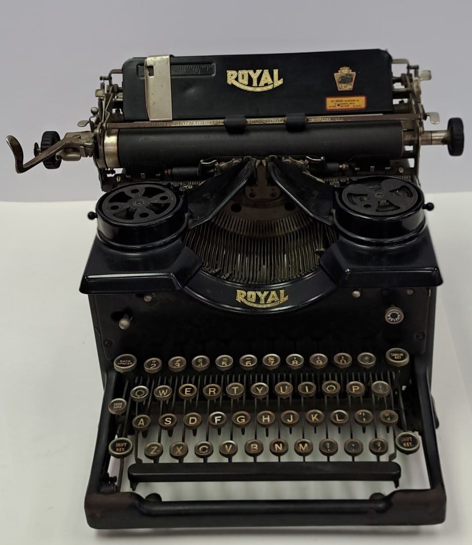 Rare Early Royal Typewriter with Beveled Glass Sides (1 of 7)