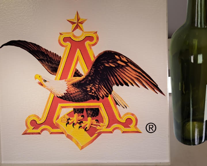 Glass Tile with Anheuser Busch Logo (1 of 3)