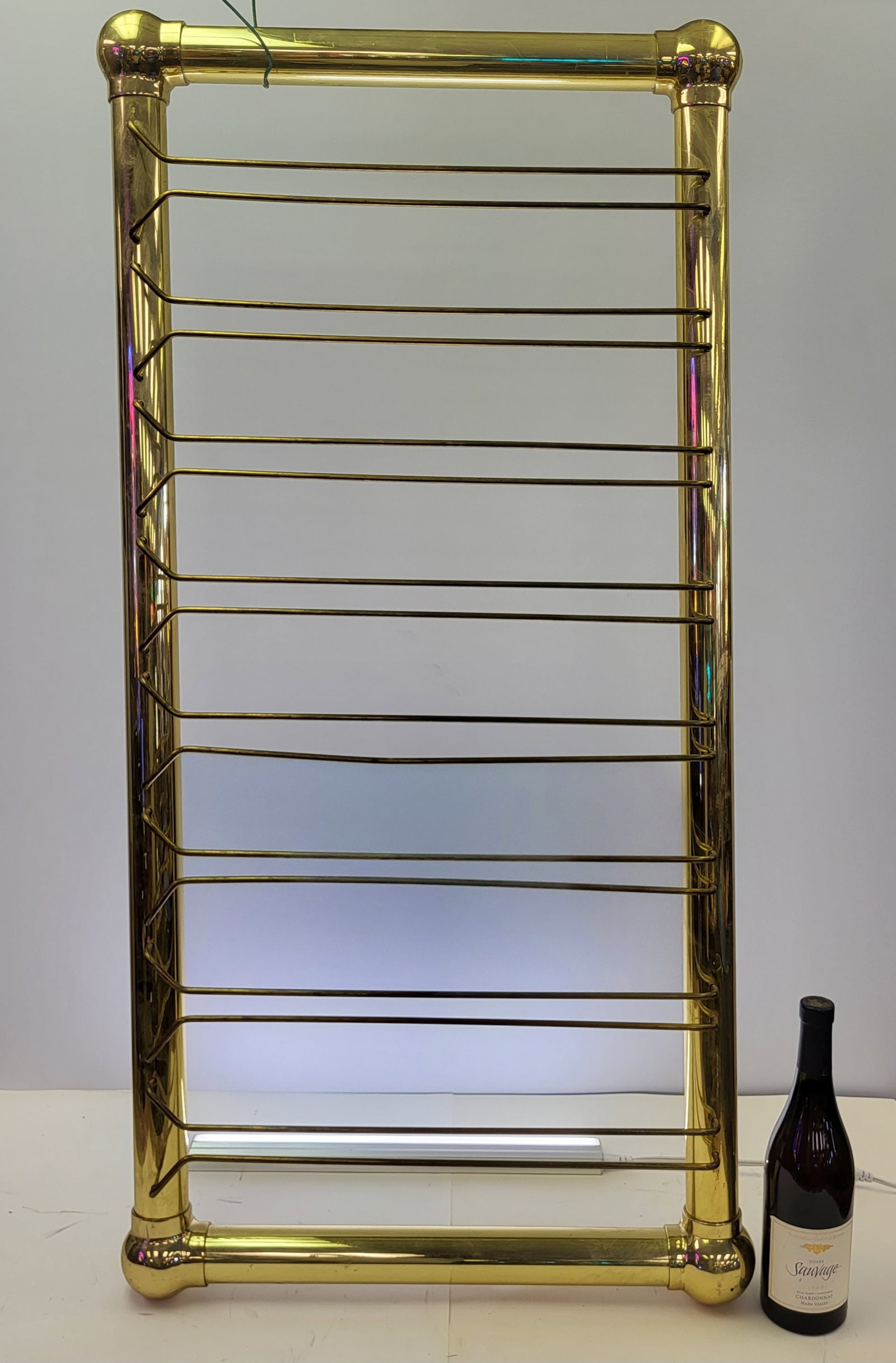 Polished Brass Hanging Stemware Rack (1 of 5)