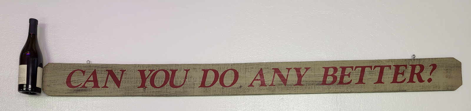 Painted Wood Sign "Can You Do Any Better" (1 of 2)