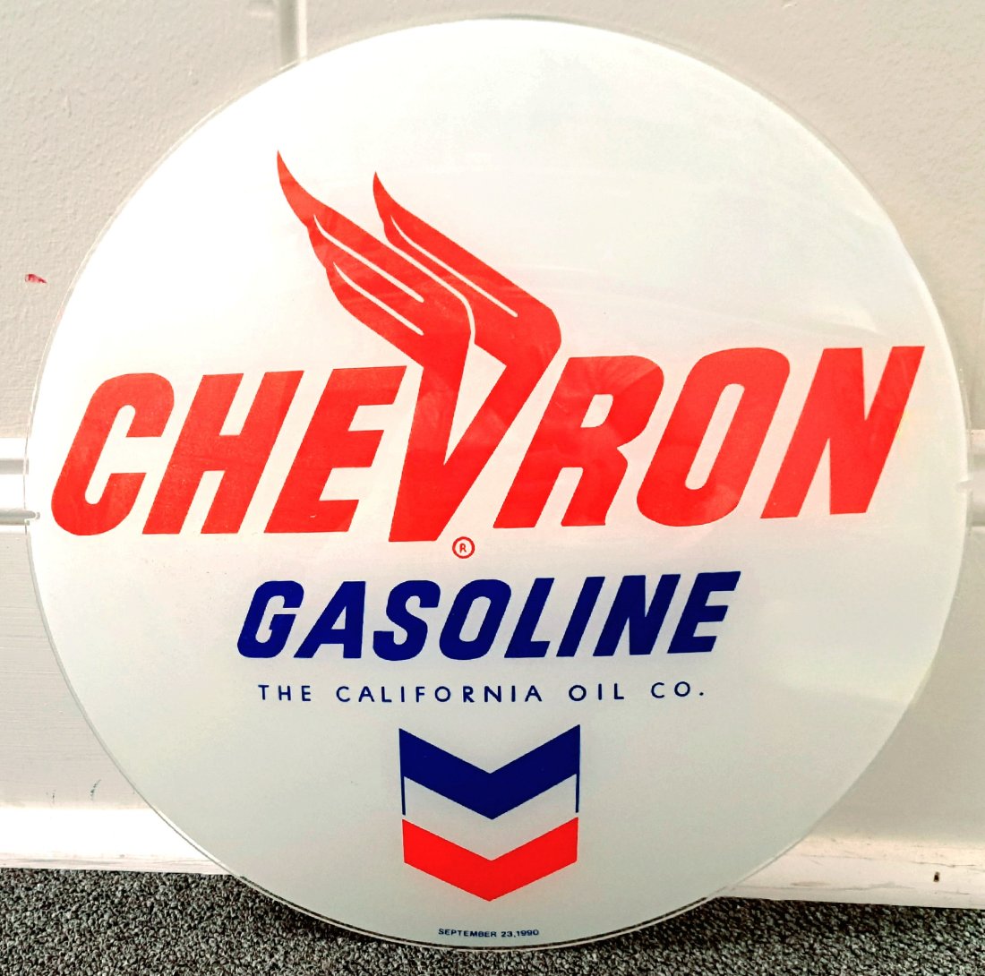 Chevron Gasoline Glass Lens For Globe (1 of 1)