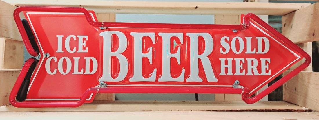 " Ice Cold BEER Sold Here" red neon (1 of 2)