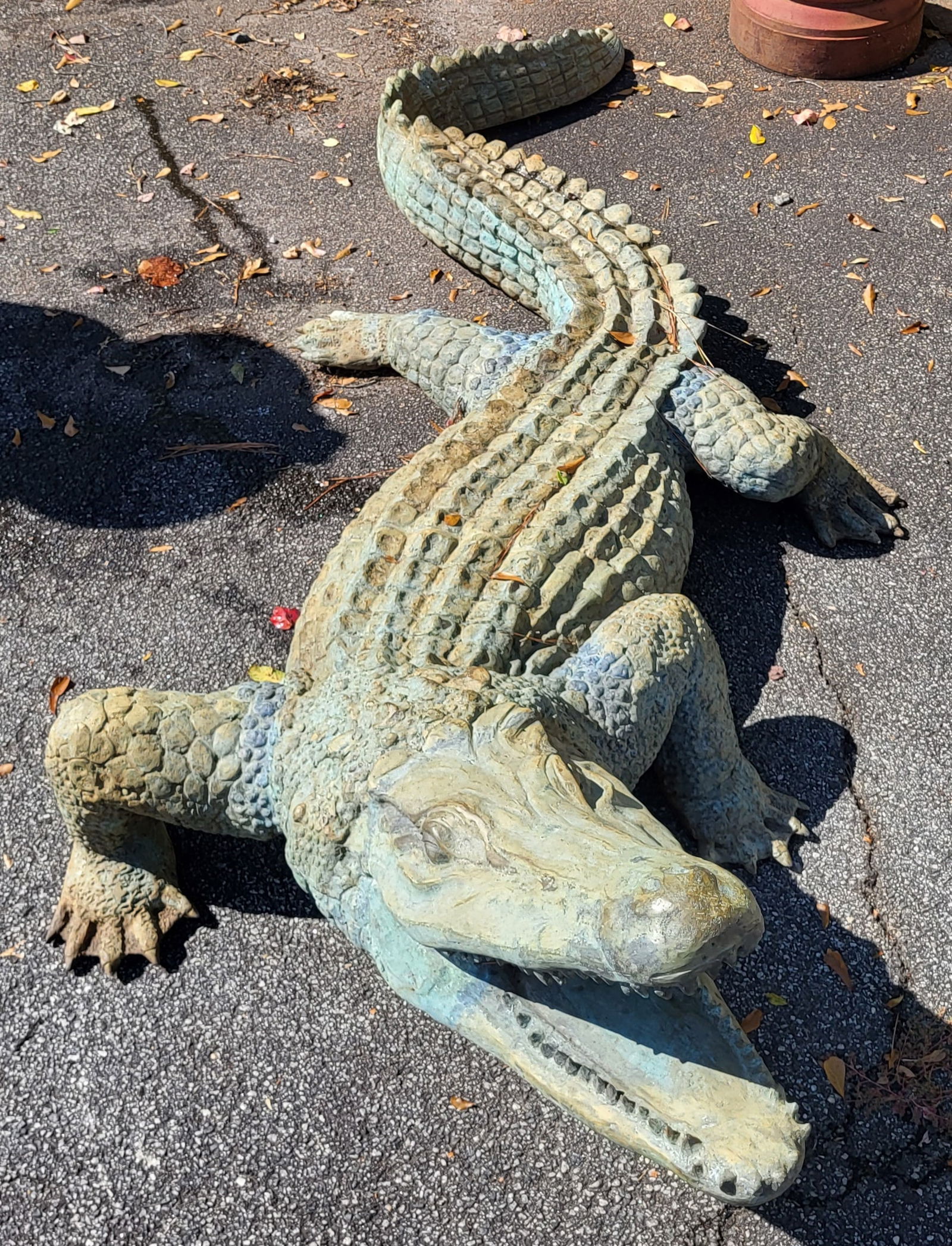 A Large Bronze Alligator (1 of 4)