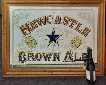 希少 NEWCASTEL BROWN ALE パブミラー 鏡 希少 NEWCASTEL BROWN ALE パブミラー 鏡