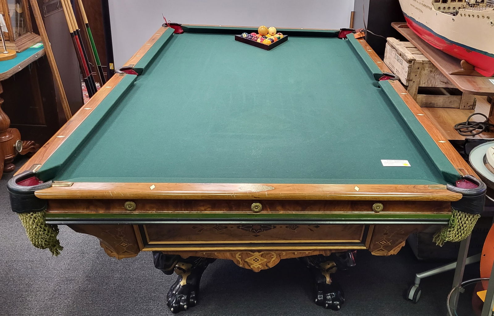Restored Rare Brunswick Monarch Pool Table Auction