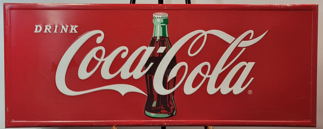 Coke sign: Drink Coka Cola sign 23"H x 56"W