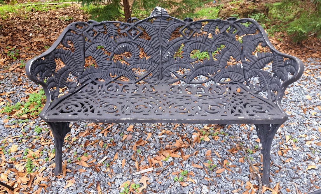 Two Person Black Garden Bench (1 of 4)