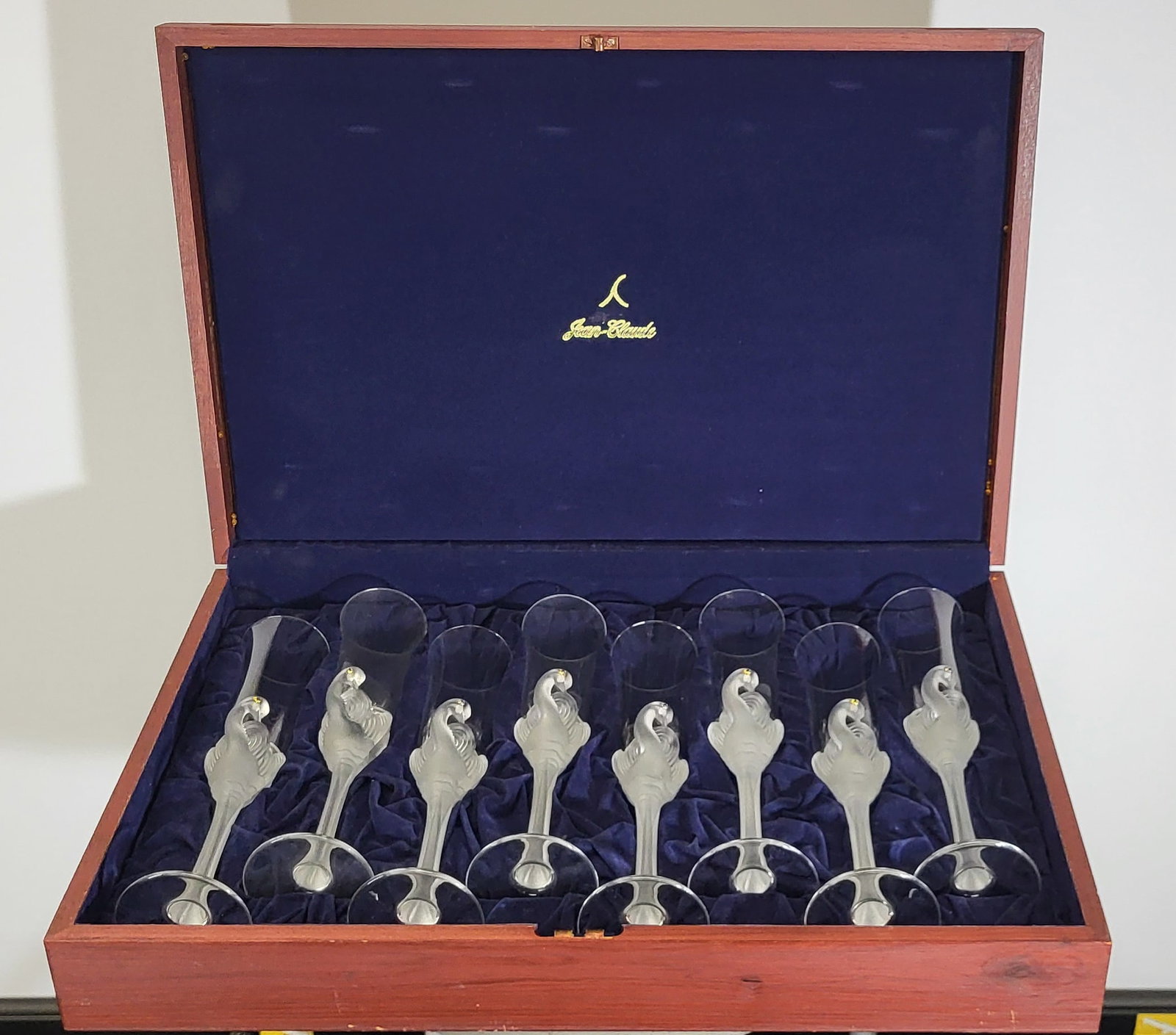 Set of 8 Jean-Claude Crystal Champagne Flutes (1 of 4)